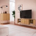 Ver imagem 3 de Conjunto Sala de Estar Buffet e Rack Estilo Orgânico Hanover/Dourado