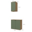 Ver imagem 4 de Conjunto para Banheiro com Aéreo Kappesberg Celeste 2 Peças Nogueria/verde 80cm
