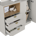 Ver imagem 3 de Quarto Infantil Completo Guarda Roupa Cômoda e Cama Montessoriana Lille CJ076 Branco - Art In Mó