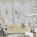 Ver imagem 3 de Papel de parede safári animal menina para quarto de bebê M² PP23