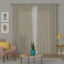 Ver imagem 1 de Cortina Gaze de Linho Flamê Basic 3,00x2,70m para Trilho Suíço Sala e Quarto:Bege