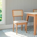 Ver imagem 2 de Conjunto 02 Cadeiras de Jantar com Assento Estofado e Encosto com Tela Palhinha Ca35 Dalla Costa