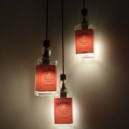 Lustre Jack Daniels Vermelho 3 Garrafas - 2