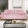 Sofá Cama 3 Lugares Jobim Suede - Doce Sonho Móveis SOFÁ CAMA SOFÁ 3 LUGARES Rosa Bebê - 1