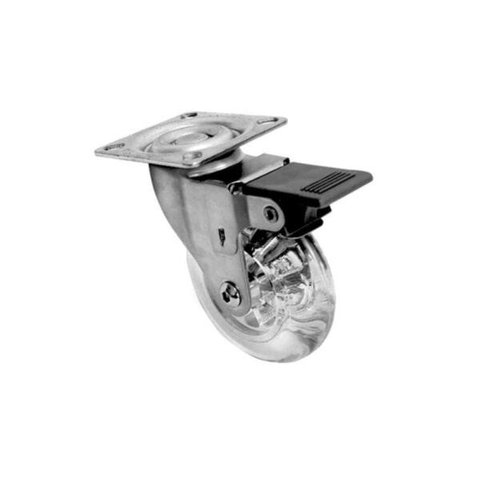 Rodízio para Móveis Em Gel 100mm com Freio Capacidade 60kg Fumê Fgvtn-Hafele