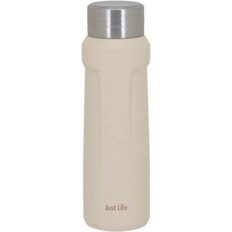 Just Life Garrafa Térmica 23x7x7cm 500ml Inox Branco Parede Dupla