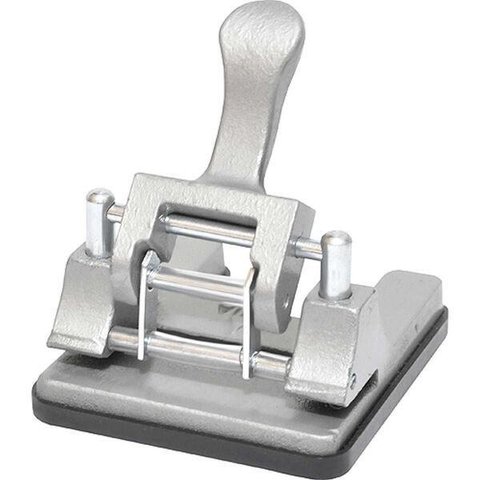 Perfurador De Papel Ferro Fundido Para 30 Fls. Cinza
