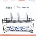 Ver imagem 2 de ESCORREDOR DE LOUÇA EM METAL PRETO