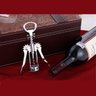 Saca Rolhas Tipo Borboleta 2 em 1 Abridor Garrafa Vinho Metal Cromado Prático Manual Acessório - 6