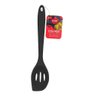 Kit 4 Utensílios De Silicone Colher Espátula Concha Vazado Preto - Preto - 3