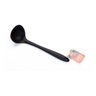 Kit 4 Utensílios De Silicone Colher Espátula Concha Vazado Preto - Preto - 5