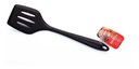 Ver imagem 4 de Kit 4 Utensílios De Silicone Colher Espátula Concha Vazado Preto - Preto