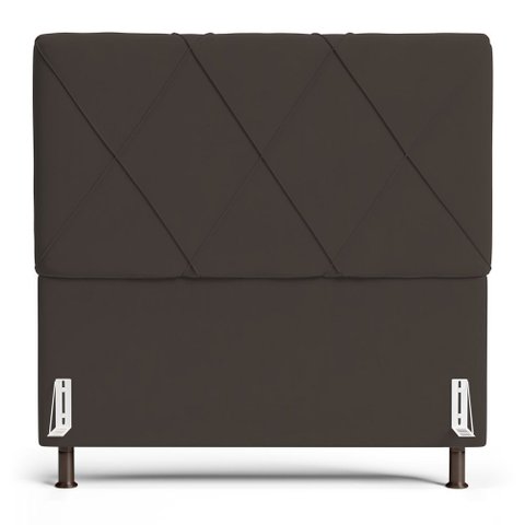 Cabeceira Cama Box Casal Dubai 140 Cm Suede Mv Estofados Marrom
