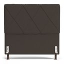Ver imagem 1 de Cabeceira Cama Box Casal Dubai 140 Cm Suede Mv Estofados Marrom