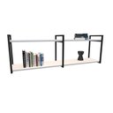 Ver imagem 2 de Nicho Industrial 2 Prateleiras Copacabana Ferro Preto Tampo Branco 120cm