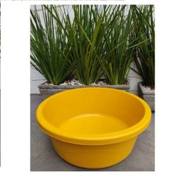 Bacia De Plástico Extra Grande 100 Litros Amarela Arqplast - 4