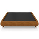 Ver imagem 6 de Cama King 140cm Cairo e Cabeceira Luara Sintético Caramelo/Creme Z37 - Mpozenato