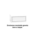 Ver imagem 4 de Kit 2 Mesas de Cabeceira Suspensas 40cm com Gaveta sem Puxador MDF 15mm Branco Mesa de Cabeceira Mon