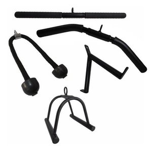 Kit 5 Barras Puxadores Pulley Reto Curvo Corda V Triangulo