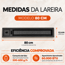Ver mais imagens de Lareira a Gás Interna de Embutir 80cm:Lareira a Gás Glp 80 cm