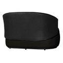 Ver imagem 7 de Kit 1 Poltrona 1 Namoradeira e 1 Puff Grande Orgânico Beatriz Veludo Composê Corino Preto - Estopar 