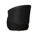 Ver imagem 4 de Kit 1 Poltrona 1 Namoradeira e 1 Puff Grande Orgânico Beatriz Veludo Composê Corino Preto - Estopar 