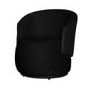 Ver imagem 3 de Kit 1 Poltrona 1 Namoradeira e 1 Puff Grande Orgânico Beatriz Veludo Composê Corino Preto - Estopar 