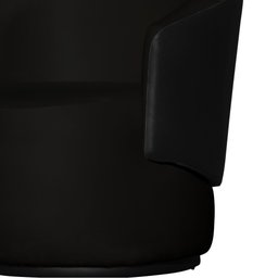Kit 1 Poltrona 1 Namoradeira e 1 Puff Grande Orgânico Beatriz Veludo Composê Corino Preto - Estopar  - 5
