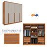 Guarda Roupa Casal 100% Mdf 6 Portas 6 Gavetas com Pés Fortuna Tcil Tcil Móveis Roupeiro 100% Mdf Fo - 5