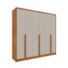 Guarda Roupa Casal 100% Mdf 6 Portas 6 Gavetas com Pés Fortuna Tcil Tcil Móveis Roupeiro 100% Mdf Fo - 17
