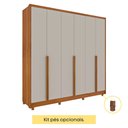 Ver imagem 2 de Guarda Roupa Casal 100% Mdf 6 Portas 6 Gavetas com Pés Fortuna Tcil Tcil Móveis Roupeiro 100% Mdf Fo