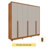 Guarda Roupa Casal 100% Mdf 6 Portas 6 Gavetas com Pés Fortuna Tcil Tcil Móveis Roupeiro 100% Mdf Fo - 2