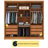 Guarda Roupa Casal 100% Mdf 6 Portas 6 Gavetas com Pés Fortuna Tcil Tcil Móveis Roupeiro 100% Mdf Fo - 13