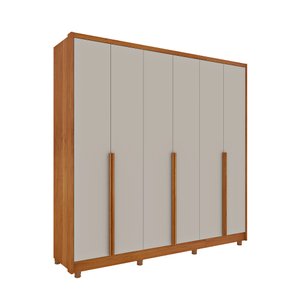 Guarda Roupa Casal 100% Mdf 6 Portas 6 Gavetas com Pés Fortuna Tcil Tcil Móveis Roupeiro 100% Mdf Fo