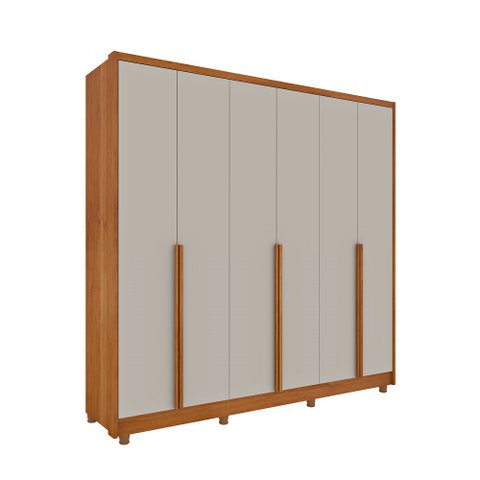 Guarda Roupa Casal 100% Mdf 6 Portas 6 Gavetas com Pés Fortuna Tcil Tcil Móveis Roupeiro 100% Mdf Fo