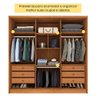 Guarda Roupa Casal 100% Mdf 6 Portas 6 Gavetas com Pés Fortuna Tcil Tcil Móveis Roupeiro 100% Mdf Fo - 7