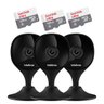 Kit 3 Câmeras Wi-fi Imx Black Mibo Intelbras + Sd 128gb Ultra - 1