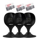 Ver imagem 1 de Kit 3 Câmeras Wi-fi Imx Black Mibo Intelbras + Sd 128gb Ultra