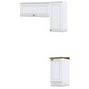 Ver imagem 1 de Balcão com Tampo Nature e Armário 40cm com Armário 1 Porta 80cm Americana Branco Hp - Henn