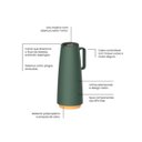 Ver imagem 4 de Bule Térmico Tramontina Exata em Plástico Verde com Ampola de Vidro 1 L