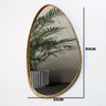Espelho Decorativo Organico 50x35 com Borda Moldura em Lamina de Madeira - 7