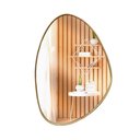 Ver imagem 2 de Espelho Decorativo Organico 50x35 com Borda Moldura em Lamina de Madeira