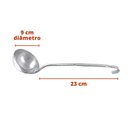 Ver imagem 3 de Concha De Feijão Molho Sopa Montada Alumínio 9cm cabo 23cm
