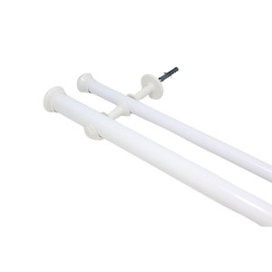 Kit Varão para Cortinas 2,0mtsduplo 19/28mm Branco