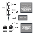 Ver imagem 2 de Kit Varão para Cortinas 2,0mts Duplo 19/28mm Tabaco