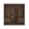 Guarda-roupa Casal 2 Portas 6 Gavetas 100% Mdf Hawai - 4