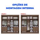 Ver imagem 6 de Guarda-Roupa Casal 2 Portas 6 Gavetas 100% MDF Hawai Marrom/Castanho/Off White