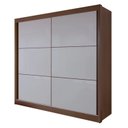 Ver imagem 2 de Guarda-Roupa Casal 2 Portas 6 Gavetas 100% MDF Hawai Marrom/Castanho/Off White