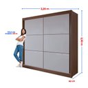 Ver imagem 3 de Guarda-roupa Casal 2 Portas 6 Gavetas 100% Mdf Hawai