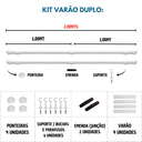 Ver imagem 3 de Kit Varão para Cortinas 2,0mts Duplo 19/28mm Cromado